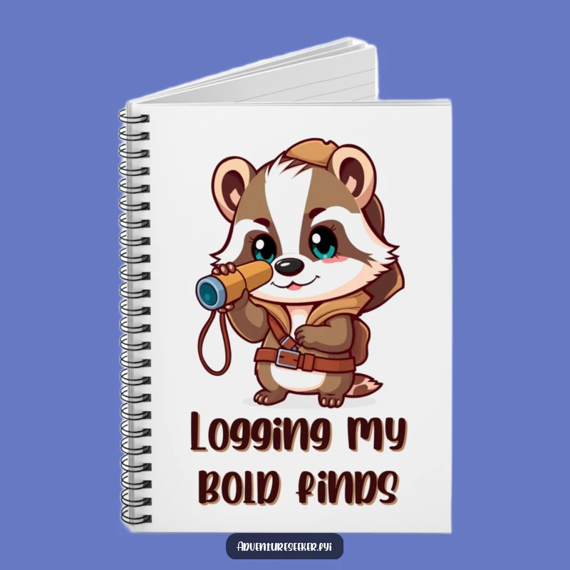 Funny Badger Explorer Notebook: Journal Your Brave Adventures!