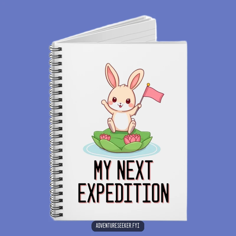Funny Bunny Explorer Notebook: Playful Animal Planting Flag, Humorous Journal Gift