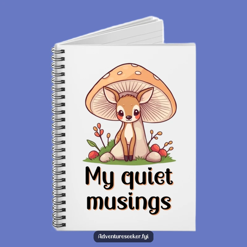 Funny Deer Mushroom Notebook: Forest Wanderer Journal, Whimsical Hilarious Gift