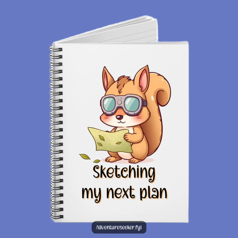 Funny Squirrel Map Notebook: Curious Discovery Journal, Perfect Funny Gift for Note-Takers