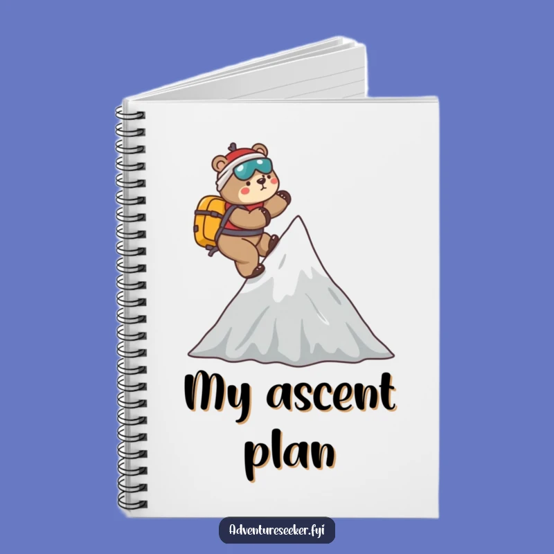 Funny Bear Mountaineer Notebook: Playful Climber Journal Gift