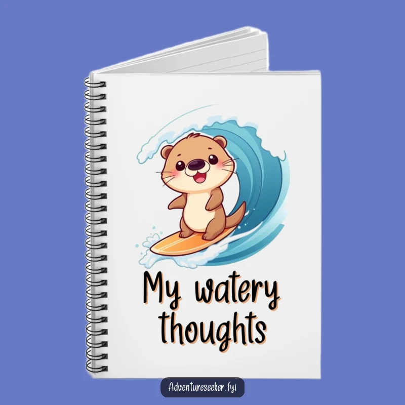Funny Otter Surfing Notebook: Giggling Character's Wave Notes, Gift for Writers