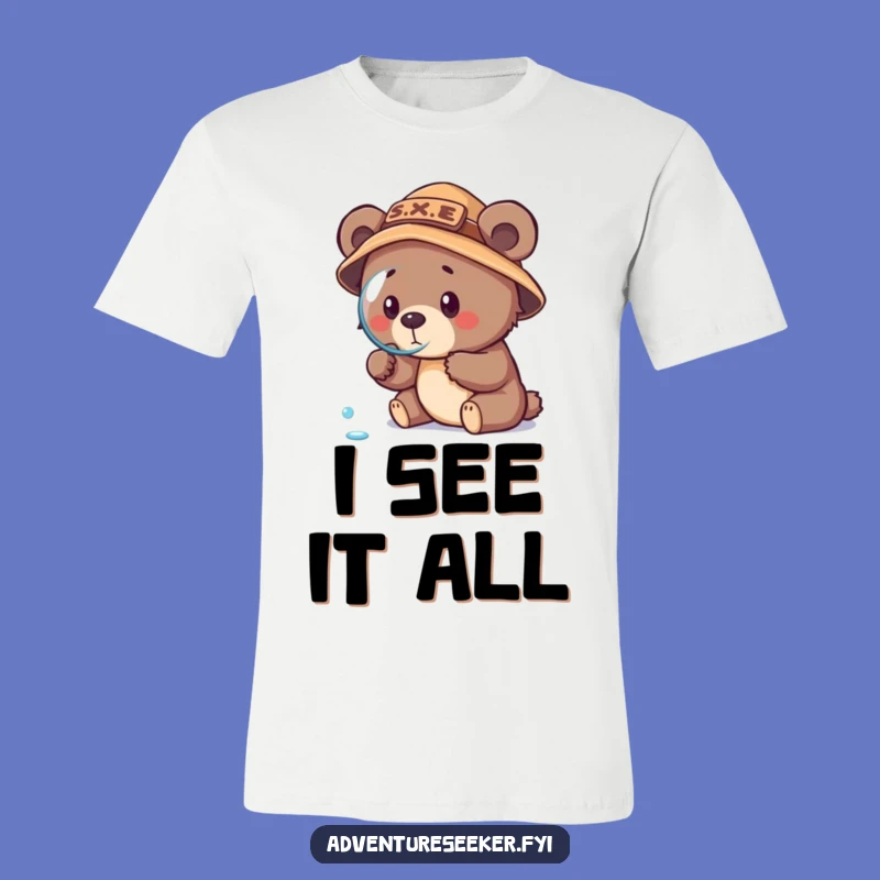 Funny Bear Cub Explorer T-Shirt: Determined Cub's Tiny Adventure, Your New Favorite Funny Tee