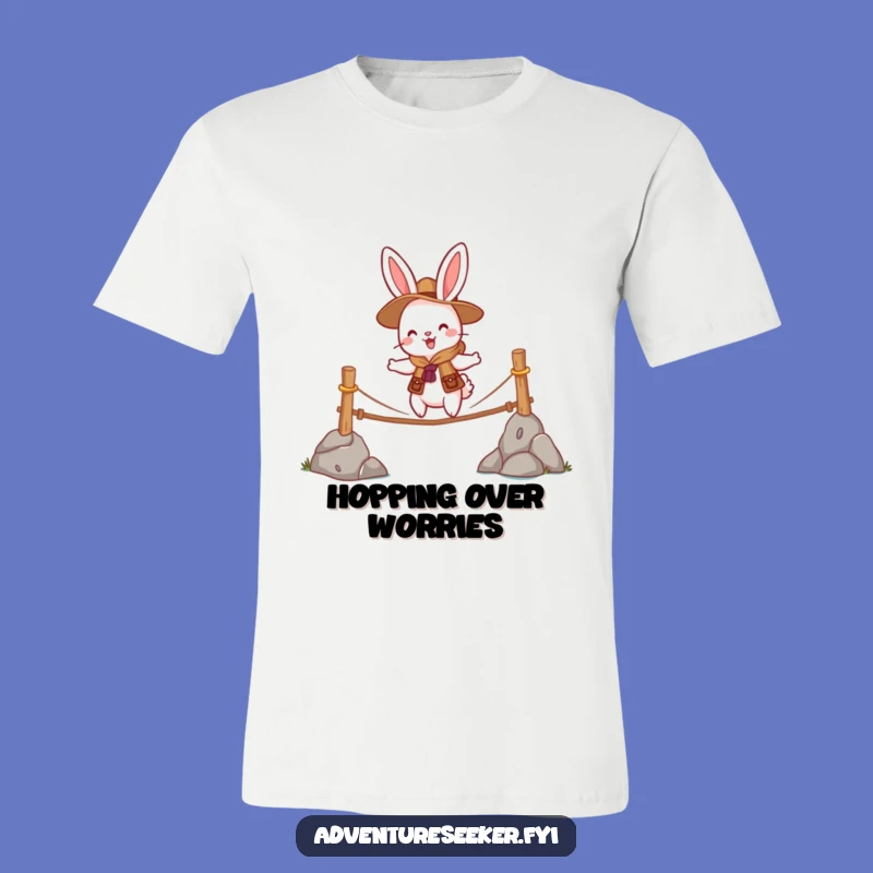 Funny Rabbit Scout T-Shirt: Cheerful Bridge Crosser Tee, Great Funny Gift