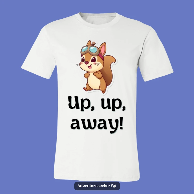 Funny Squirrel Aviator T-Shirt - Cheerful Flying Squirrel Graphic Tee, Ideal Funny Gift