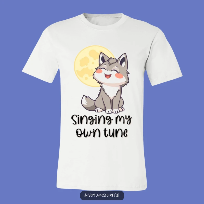 Funny Wolf Moon Howl T-Shirt: Joyful Night Spirit, a Hilarious Gift!