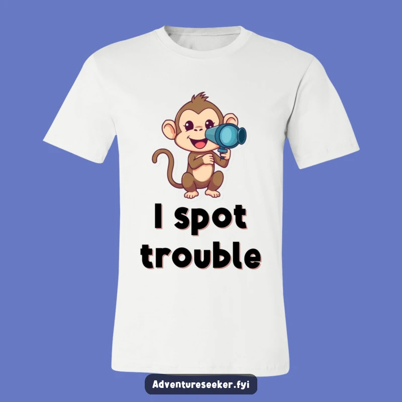 Funny Monkey T-Shirt: See the World with This Humorous Telescope Tee