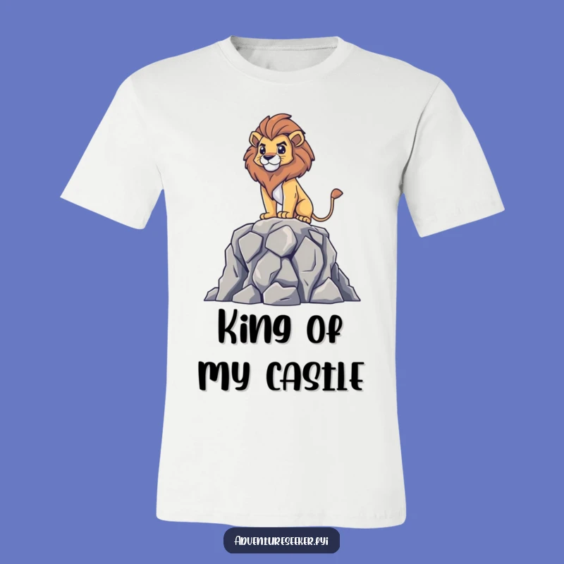 Funny Lion T-Shirt: Brave Character's Surveying Pride, Bold Funny Gift