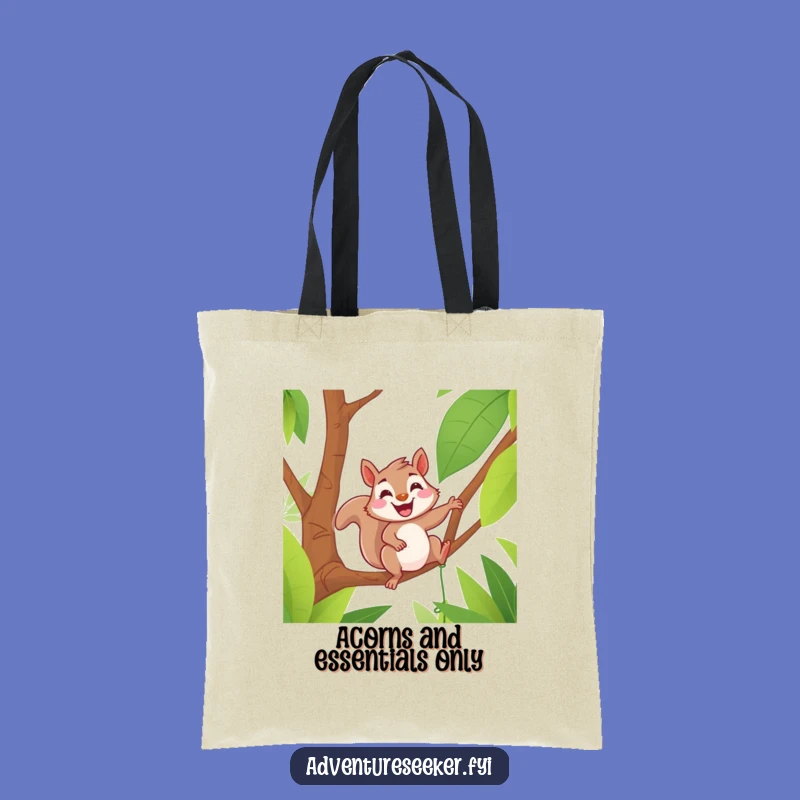 Funny Squirrel Jungle Vine Tote Bag: Carry Your Jungle Fun