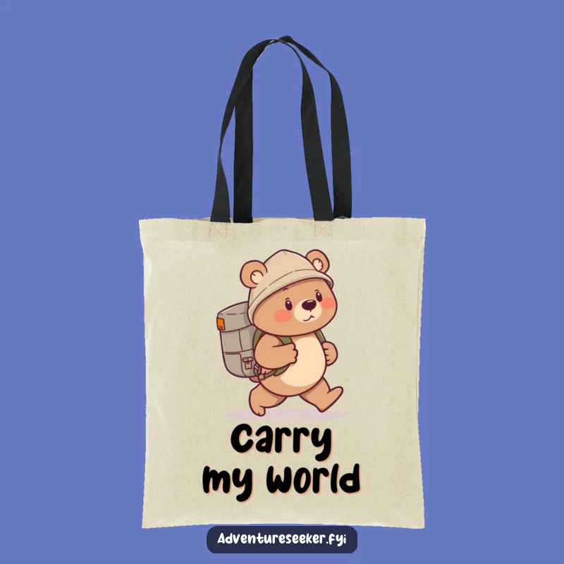 Funny Bear Explorer Tote Bag - Stylish Adventure Accessory, Great Eco-Friendly Funny Gift