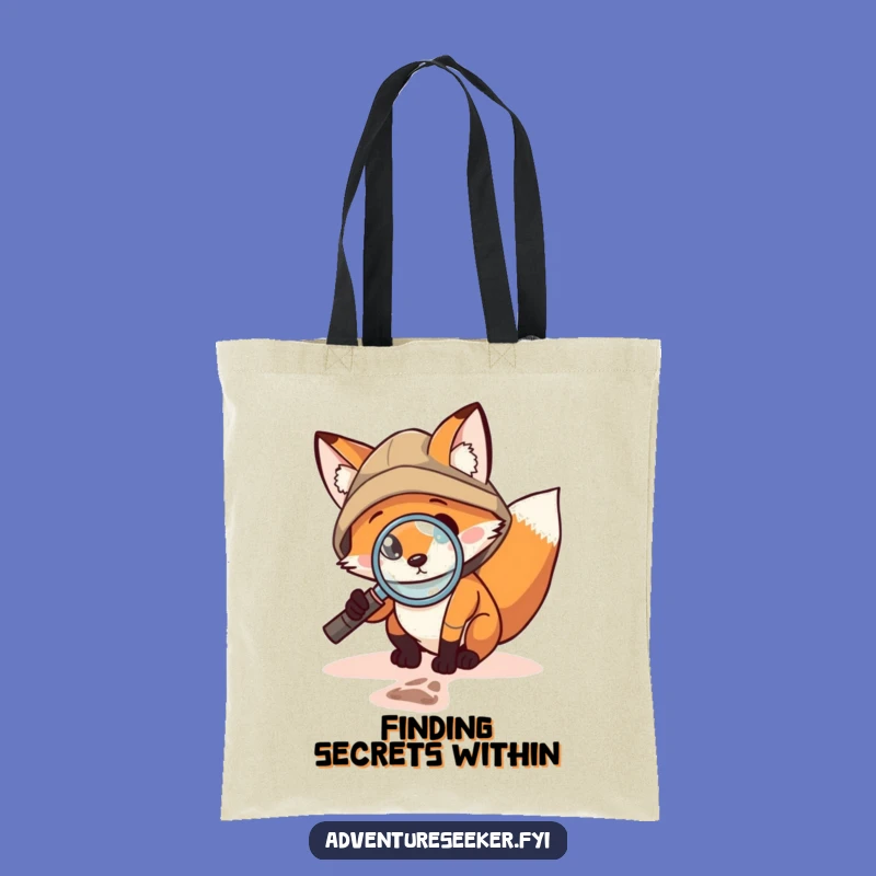 Funny Fox Explorer Tote Bag: Brave Detective Carryall Gift