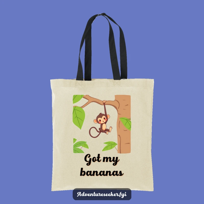 Funny Monkey Branch Tote Bag: Carry Your Fun!