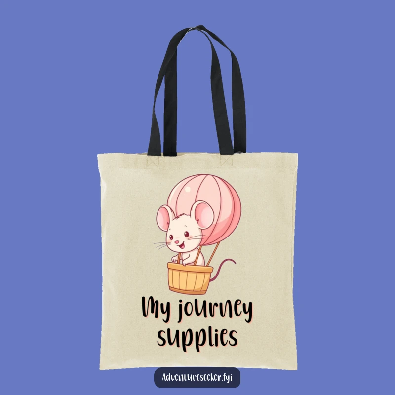 Funny Mouse Balloon Tote Bag: Carry Your Adventures, Perfect Gift for Explorers