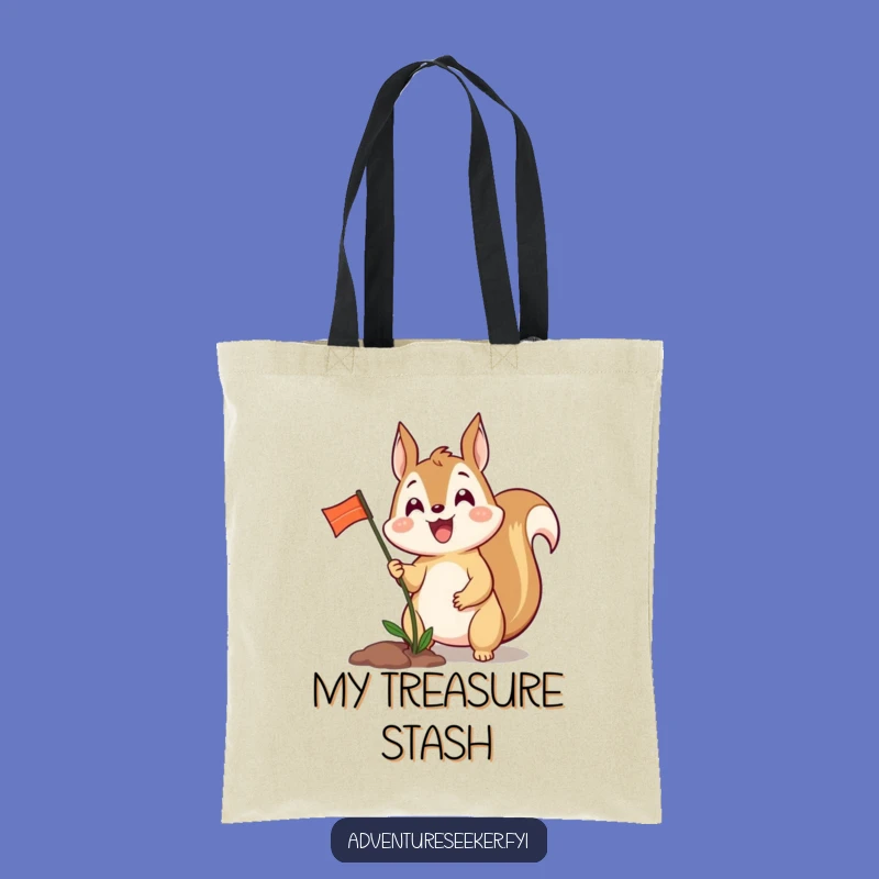 Funny Squirrel Planting Flag Tote Bag - Carry Your Triumphs, Excellent Funny Gift