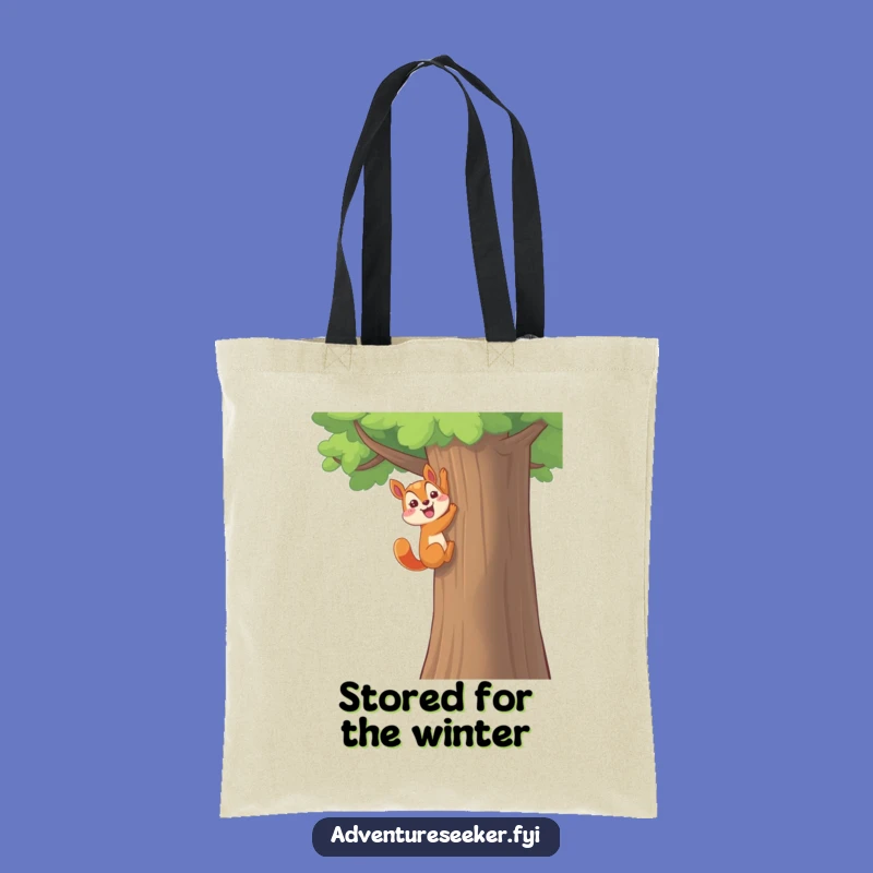 Funny Squirrel Summit Tote Bag: Happy Climber Accessory, Chic Funny Gift