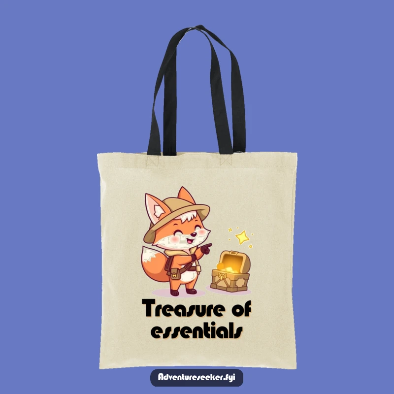 Funny Fox Explorer Tote Bag: Happy Hunter Accessory, Practical & Hilarious